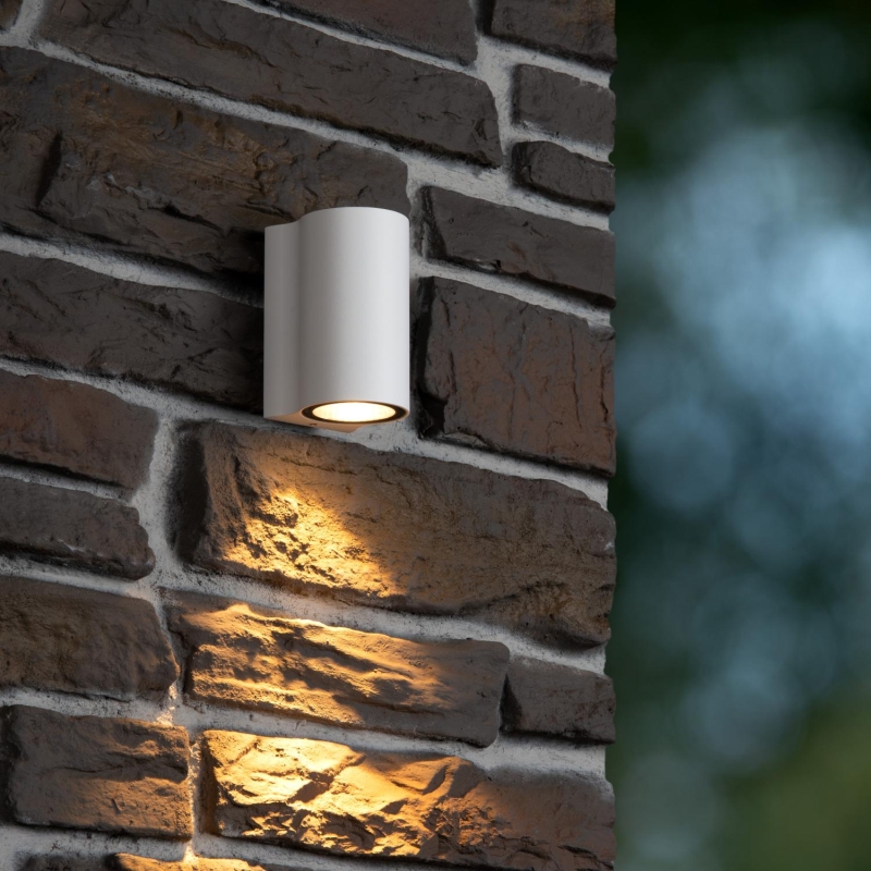 Lucide AKRA - Nástenné svietidlo vnútorné/vonkajšie - LED - 1x6W 2700K - IP54 - biele